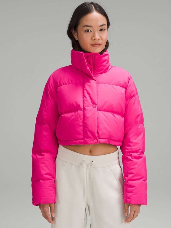 lululemon athletica Jackets & Blazers - Lululemon Wunder Puff Super-Cropped Jacket Sonic Pink Size 14